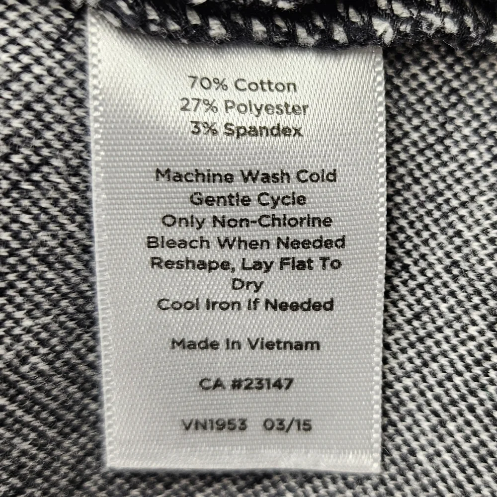 Talbots Gray Skirt Size 2 Tonal Herringbone Side Zip Faux Pockets Classic Chic